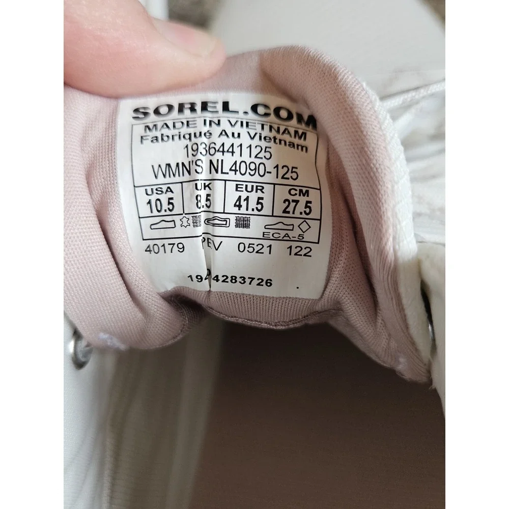 Sorel Out N About Plus or IV Low waterproof sneakers in white WOMENS 10.5